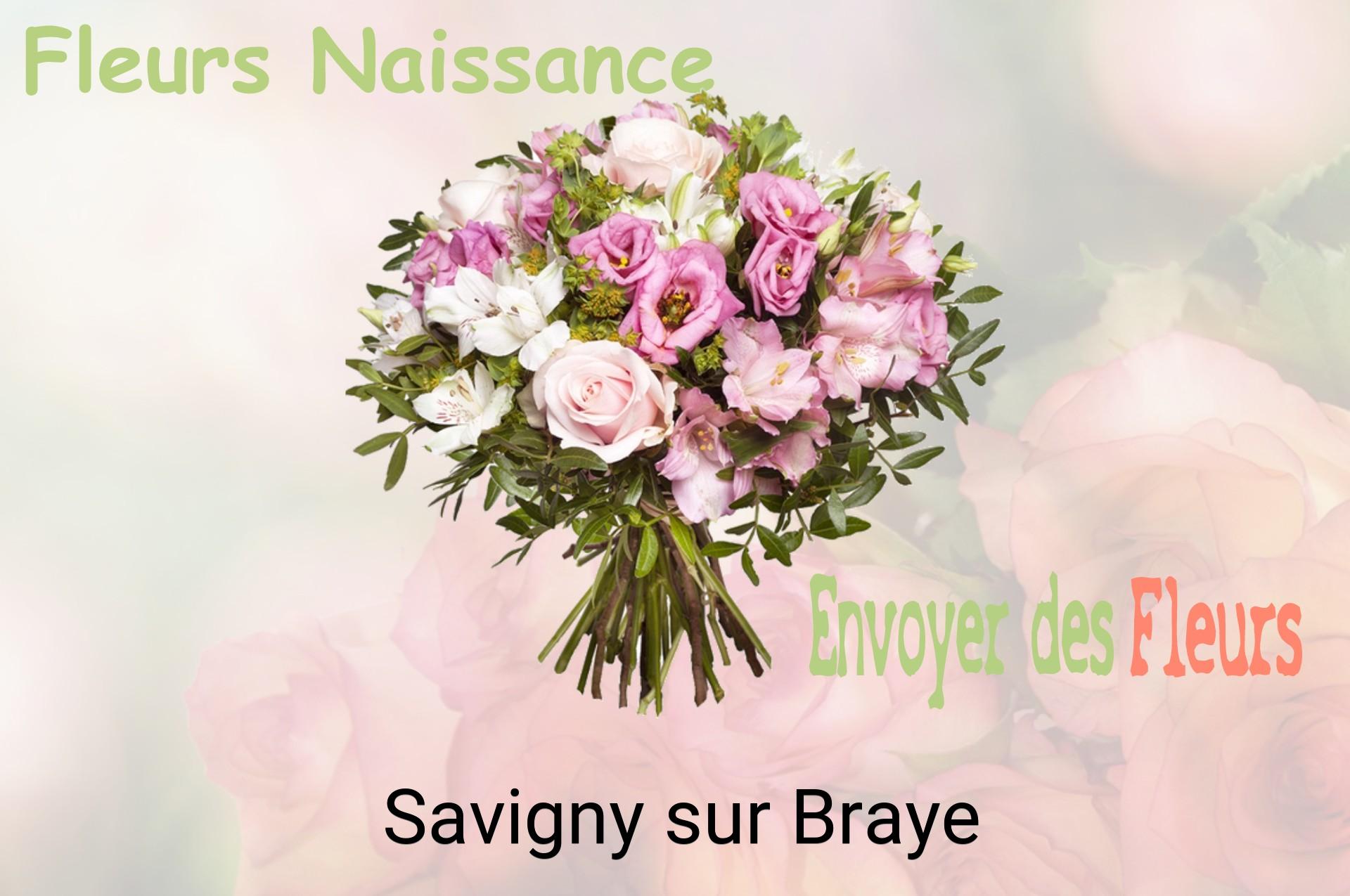Bouquet de fleurs de naissance livré à Savigny-sur-Braye